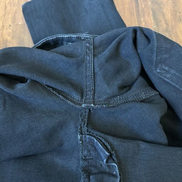 MOTHER Looker Ankle Fray Jeans Blackbird Denim High Waisted Skinny - Picture 9 of 15